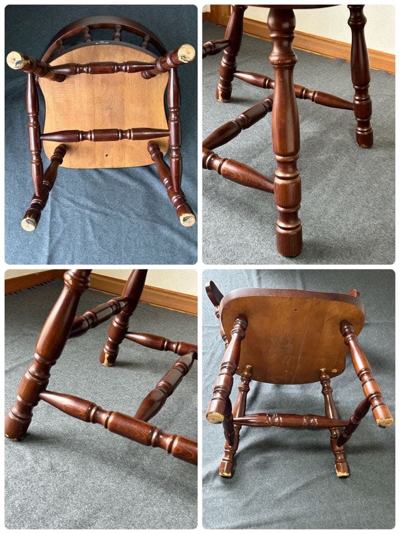 ヴィンテージ　飛騨高山 柏木工 ダイニングチェア 椅子 ウィンザーチェア　レトロ