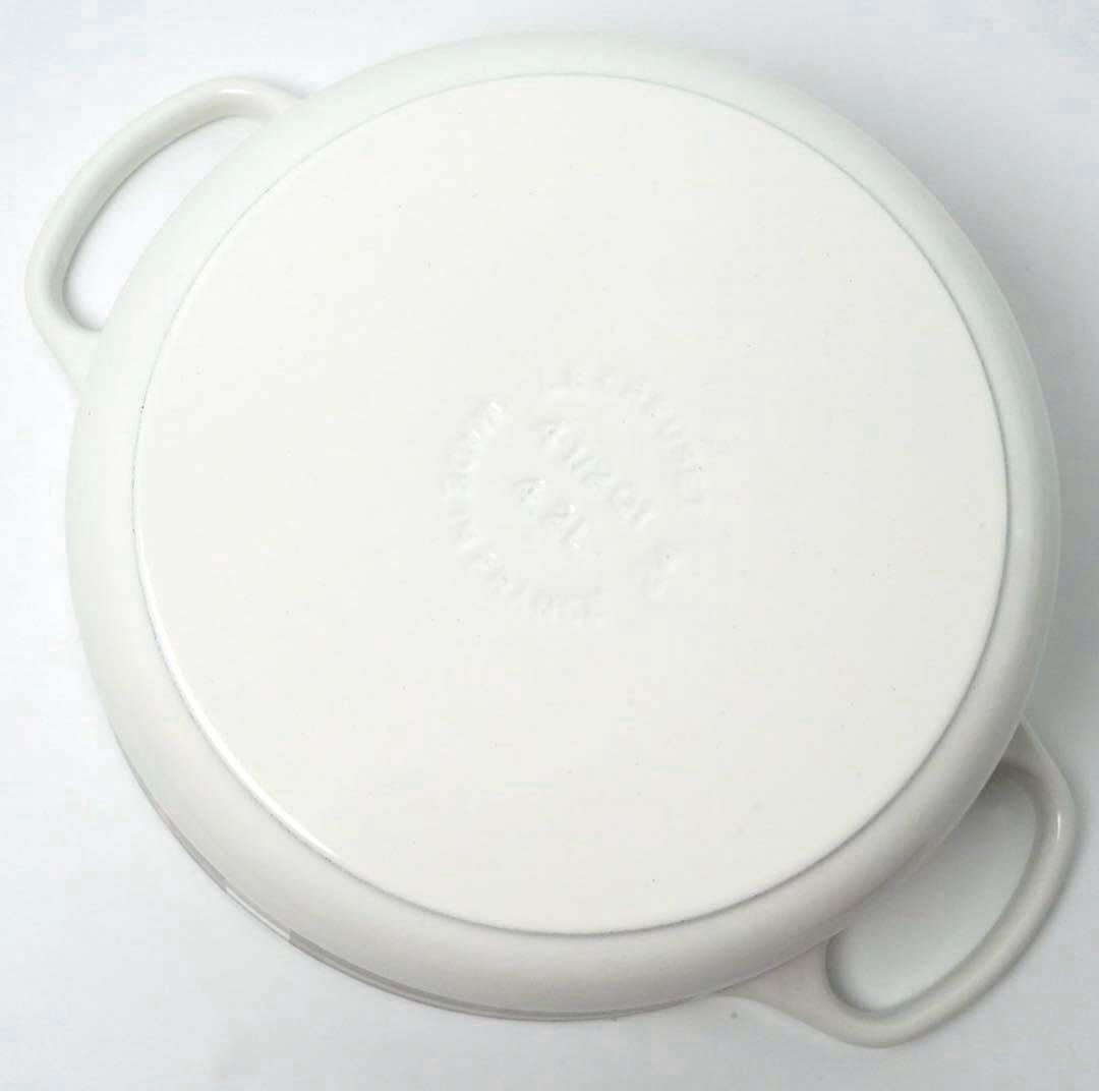 【新品】LE CREUSET　シグニチャーココット ロンド ホワイト　24cm