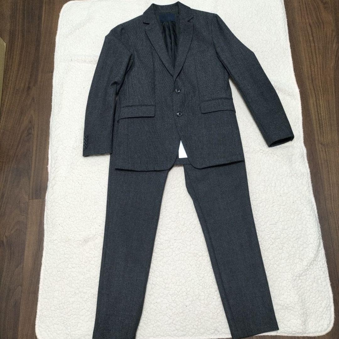 ジュンハシモト　ナノライブラリー　グレー　ウール混紡 シングルブレストスーツ