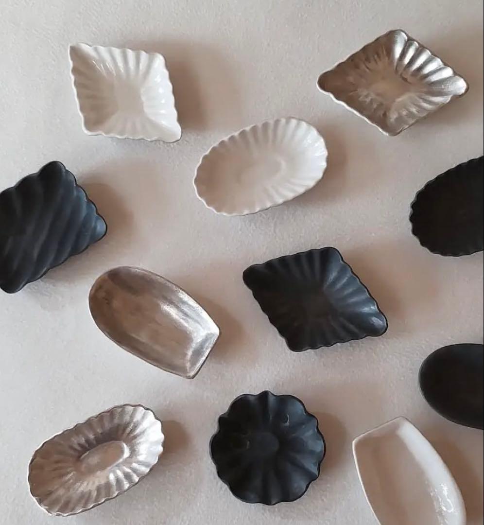 【匿名配送】松本美弥子さん器★銀彩★2個セット