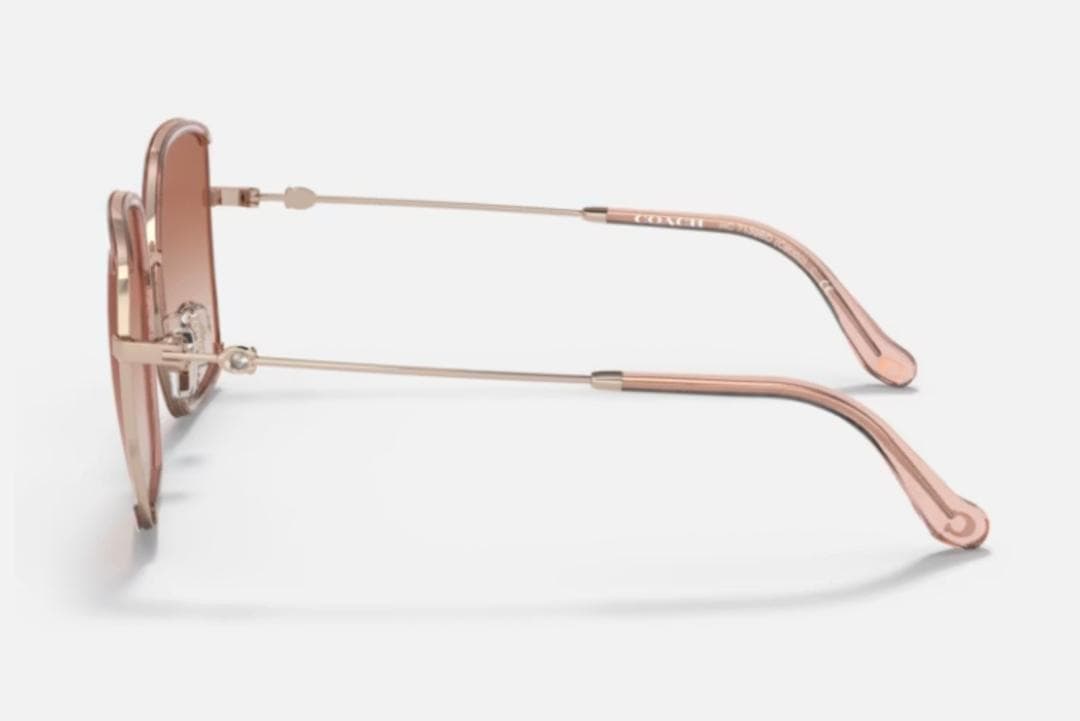 新品未使用 コーチ COACH ブラウン スクエアサングラス メガネケース 付き