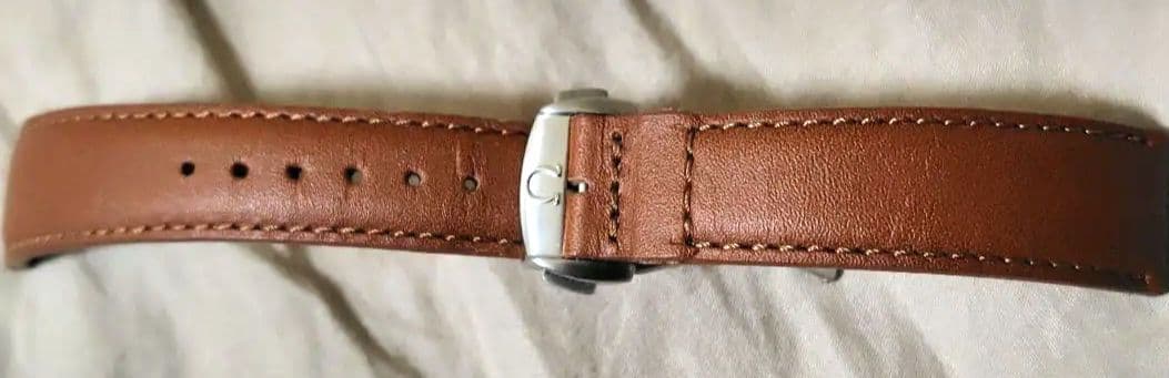 最終値下げ　新品 OMEGA フォールディングバックルとモデラート製レザーベルト
