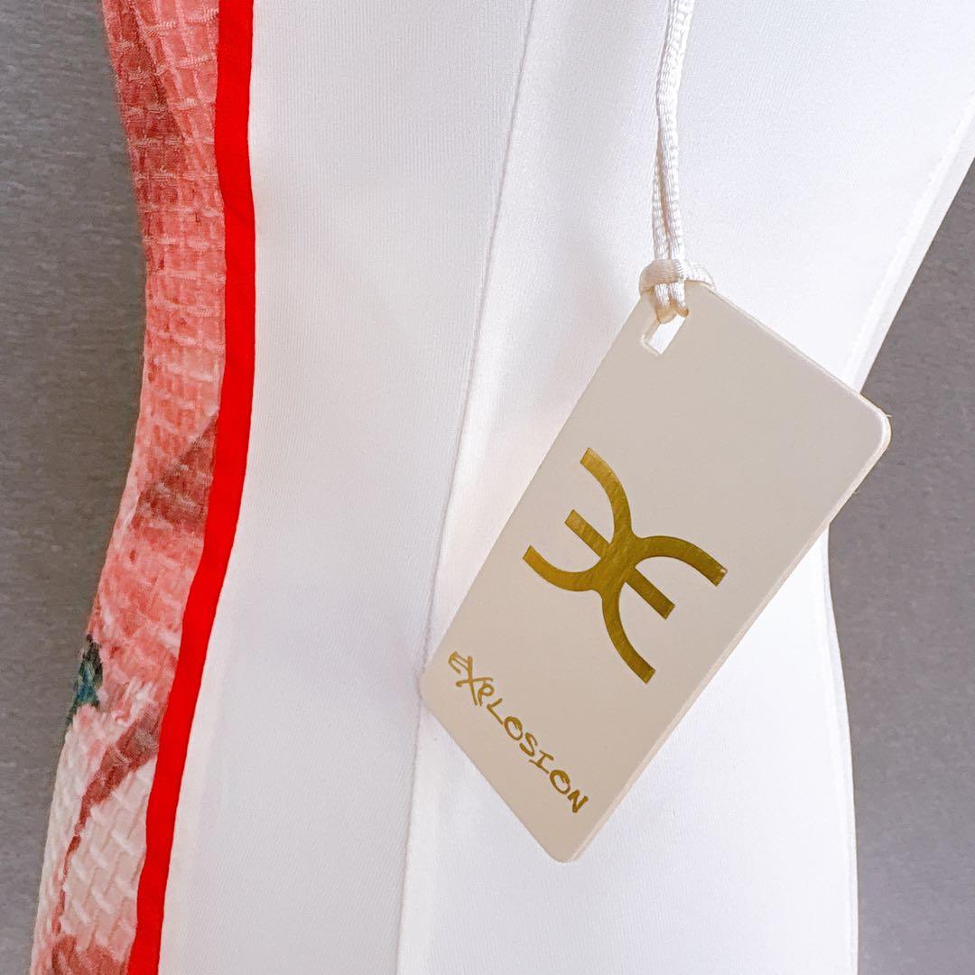 ☘️無料匿名配送 花柄 ワッフル素材 タイトワンピ 海外デザイン キャバドレス