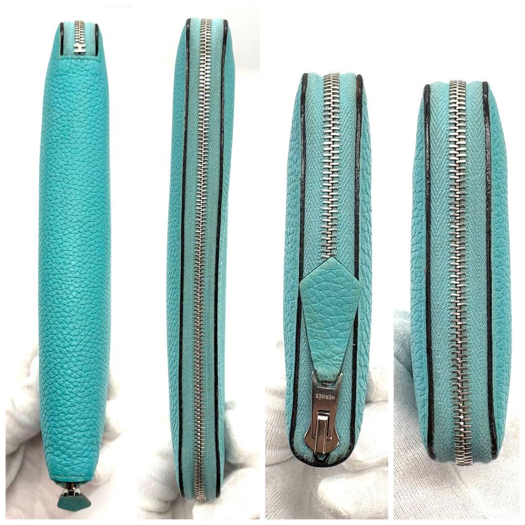 HERMES アザップロング ブルーアトール オールレザー　トリヨンクレマンス