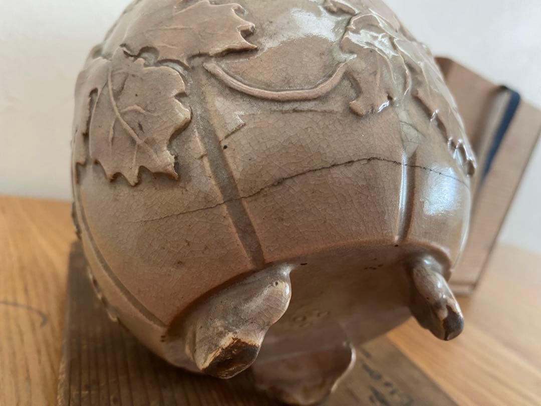 萩焼　十代 三輪休雪 ？　休和 萩焼浮彫香炉　浮彫香炉　香櫨　風　不明