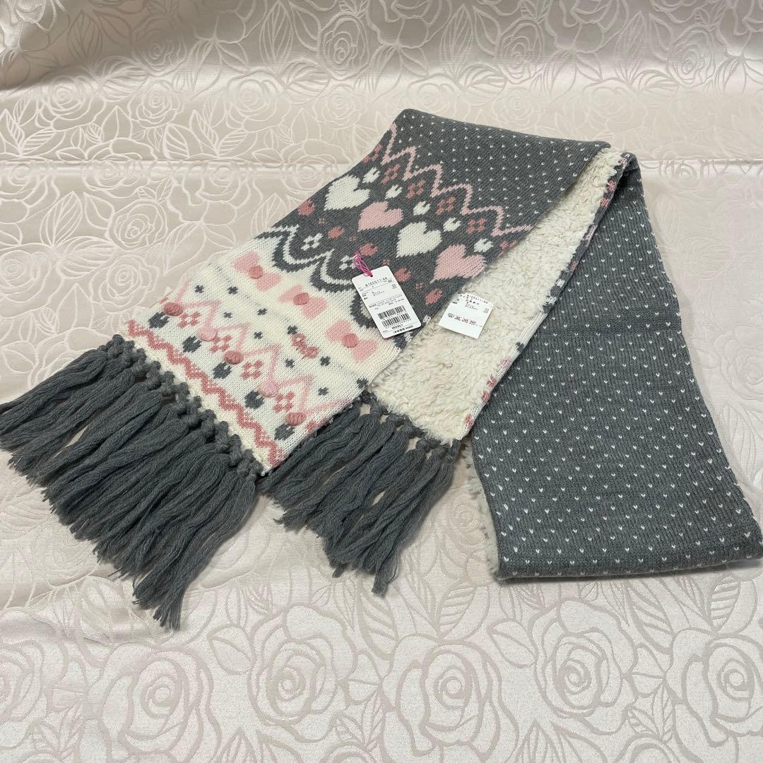 mezzo piano ハート柄セットアウターコートパンツマフラーまとめ売り