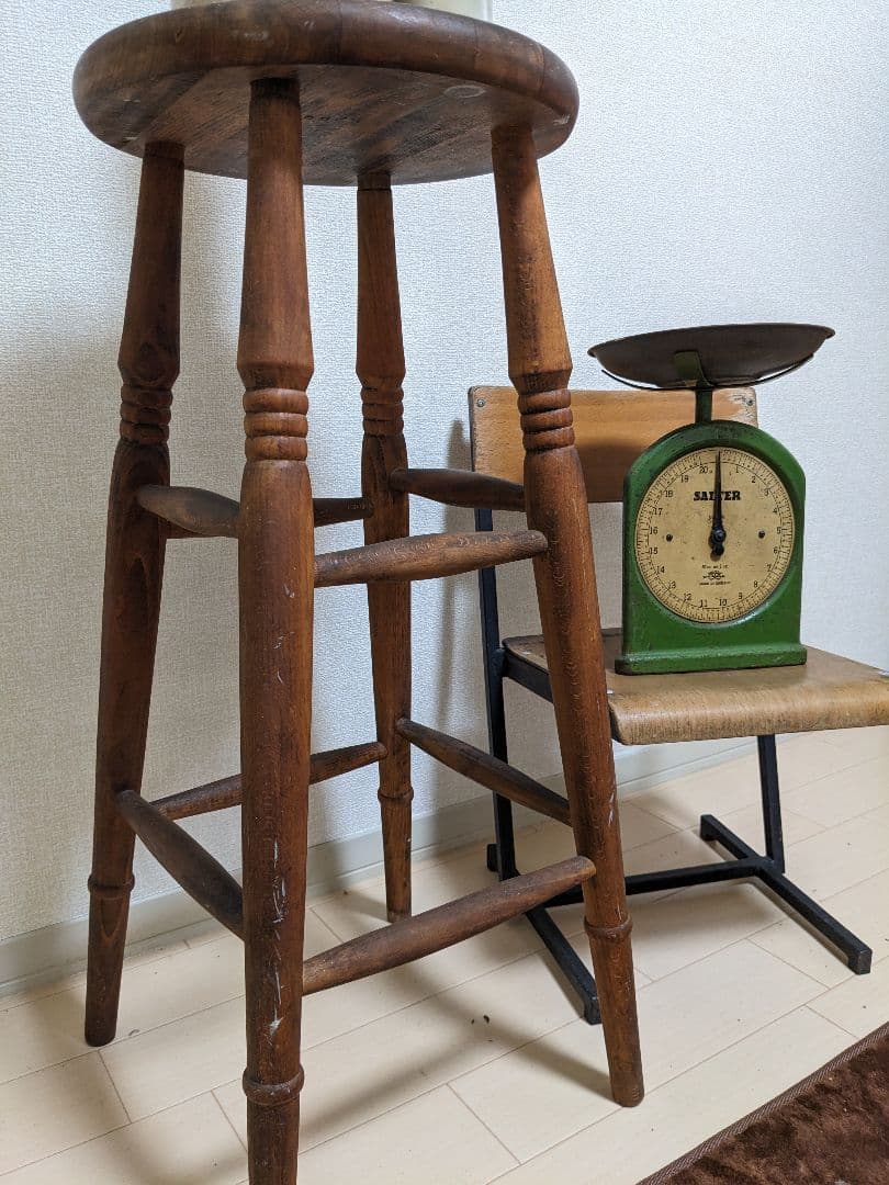 イギリスアンティーク　バーチェア　バースツール