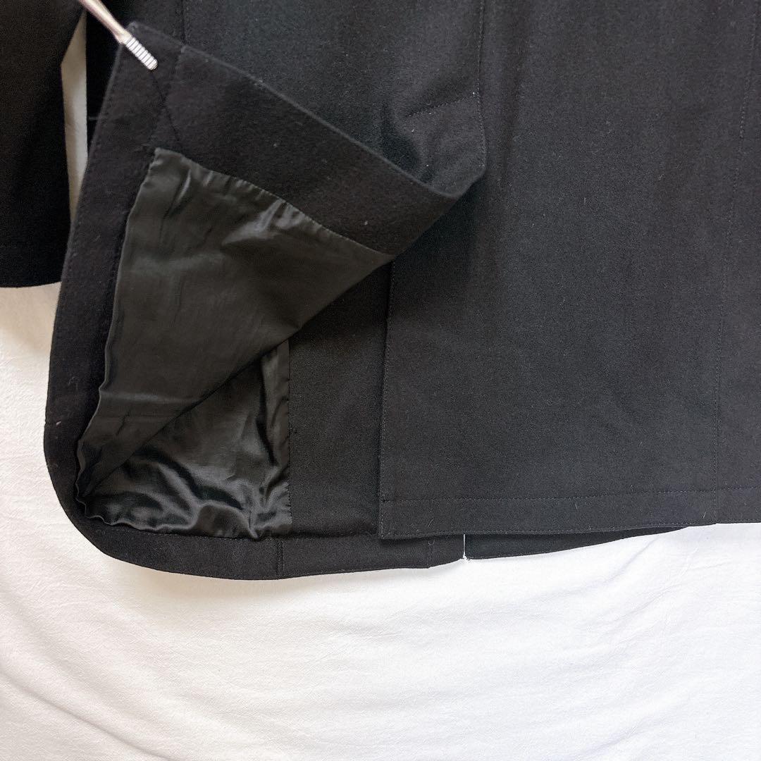 エディフィス◆ウールコート(M)黒 フード付き 上品 大人カジュアル キレカジ