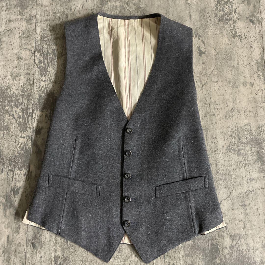 極上ウール 100% ヴィンテージ スリーピース × OLD GUCCIネクタイ