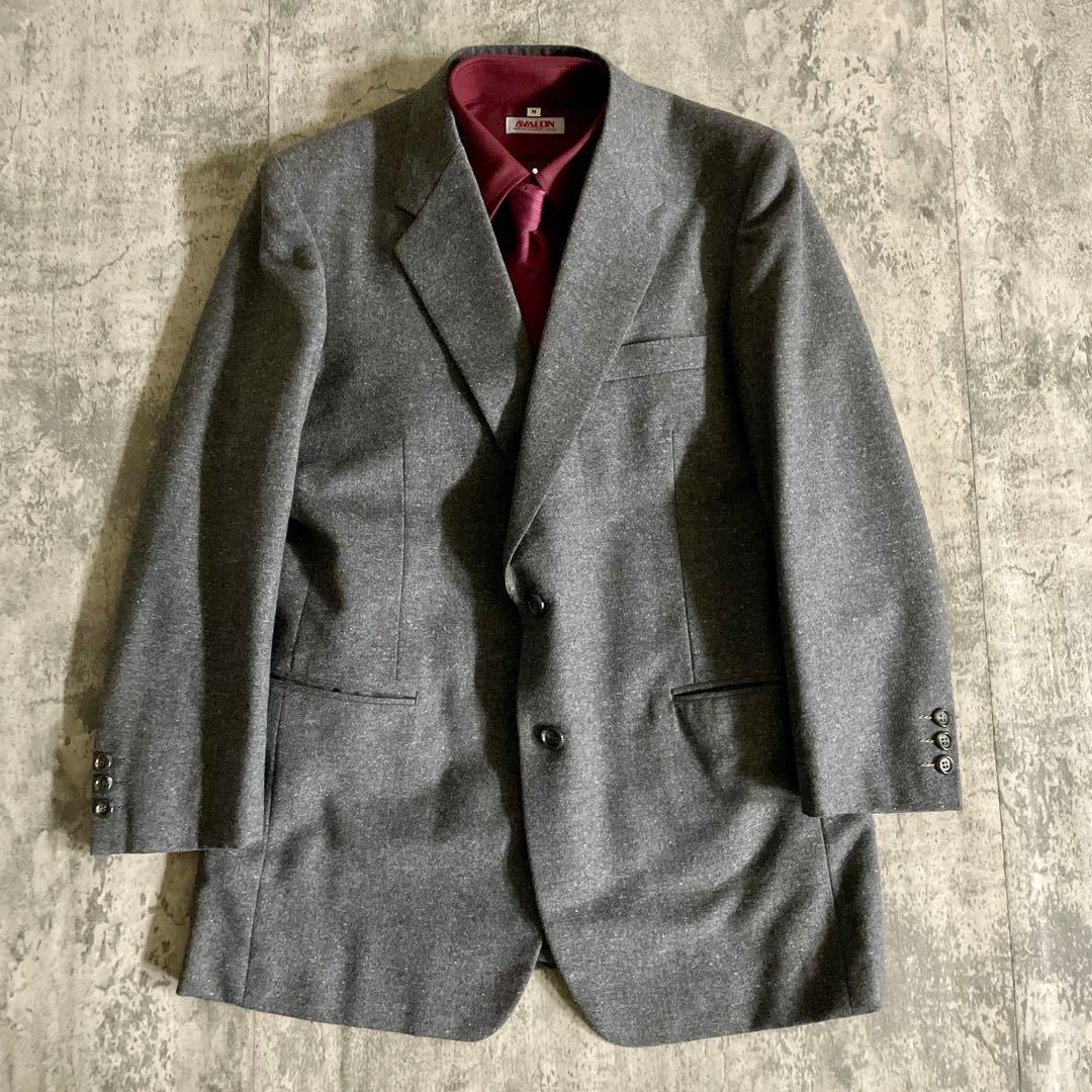 極上ウール 100% ヴィンテージ スリーピース × OLD GUCCIネクタイ