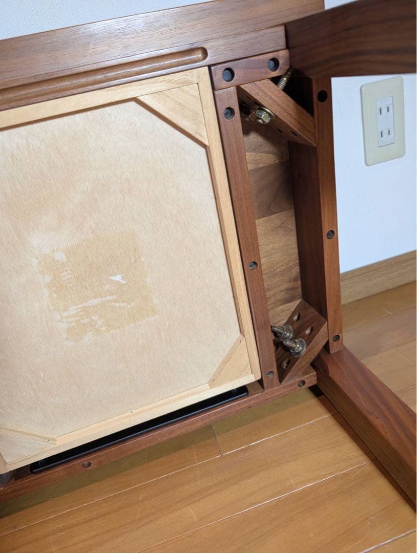 ■送料込■無印良品 無垢材ローテーブル ウォールナット デスク 机廃盤家具