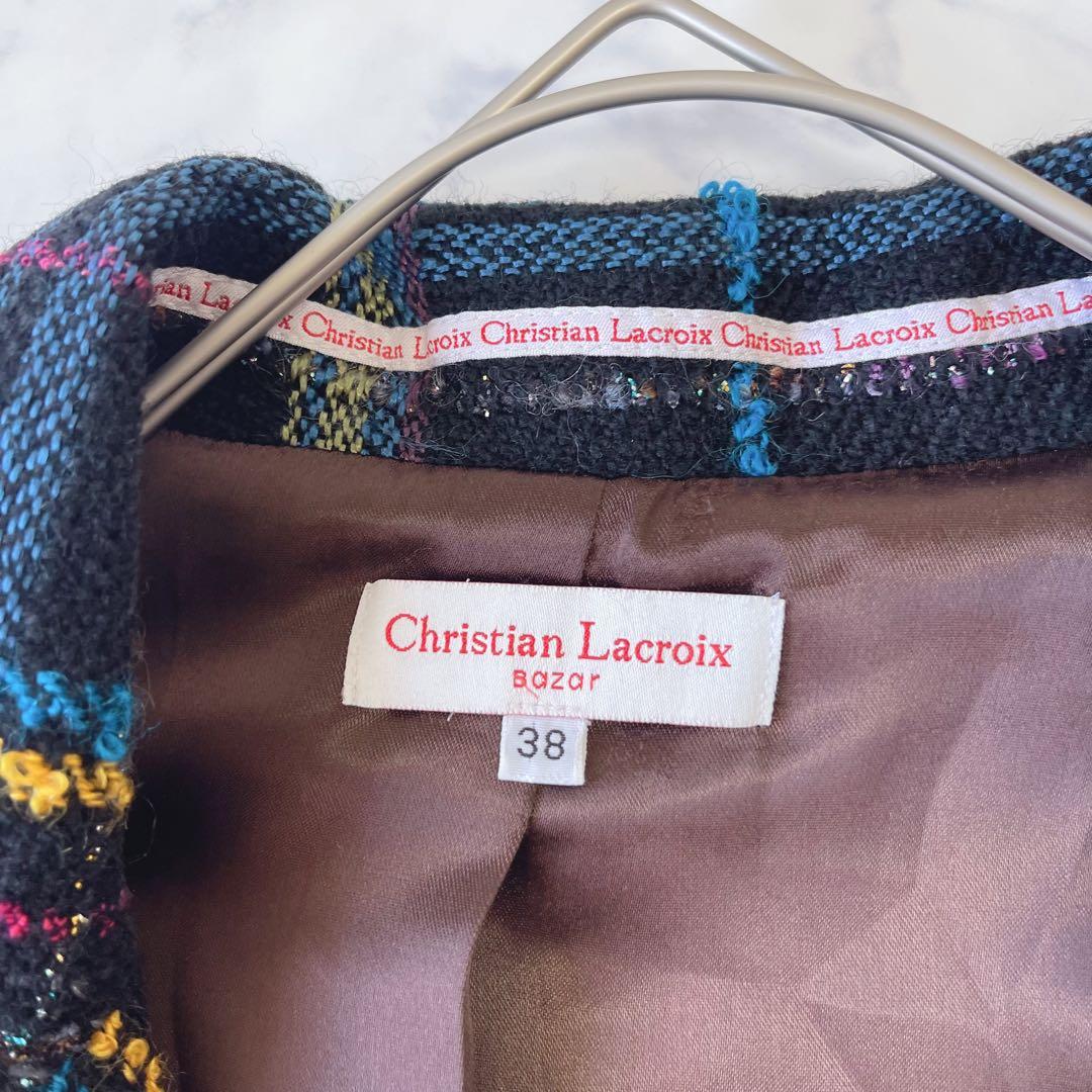 Yukka【未使用級】クリスチャンラクロワ ラメ テーラードジャケット