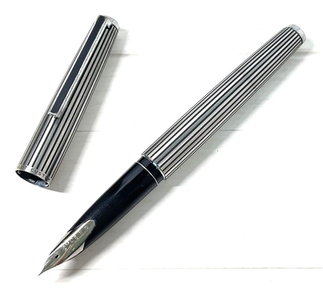 パイロット 万年筆 カスタムK ストライプ 18KWG F ビンテージ U125