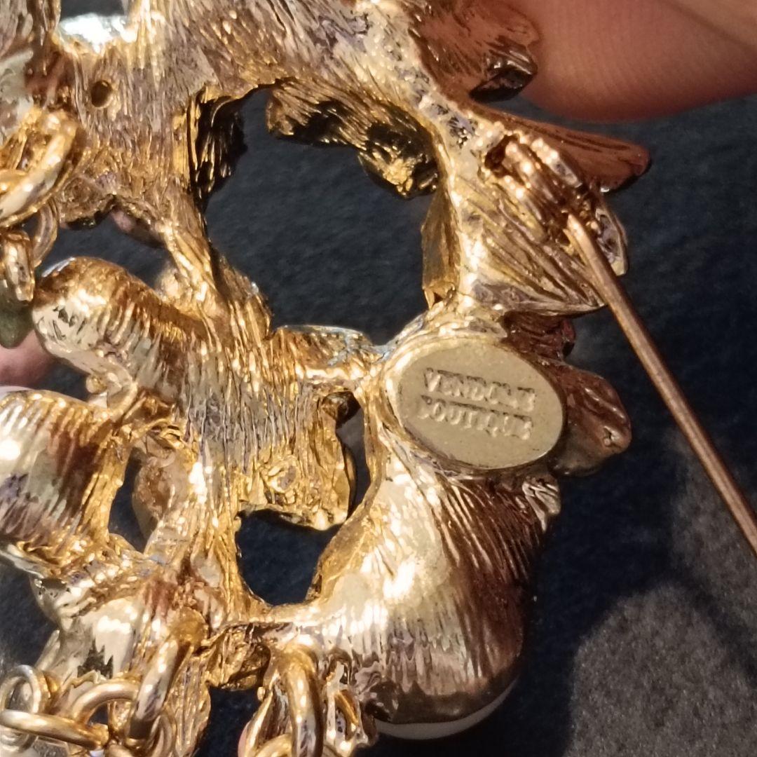 VENDOME BOUTIQUE/ヴァンドーム　ブローチ フラワー　ピンク