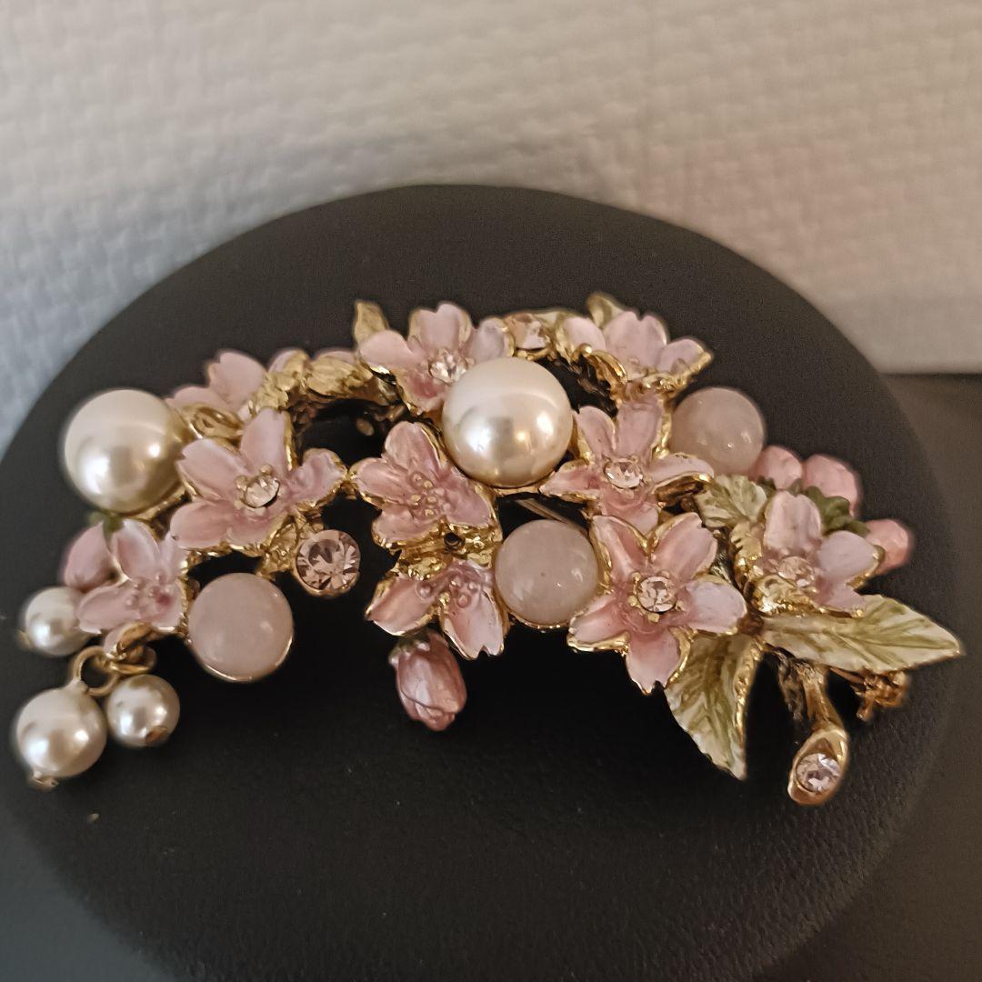 VENDOME BOUTIQUE/ヴァンドーム　ブローチ フラワー　ピンク