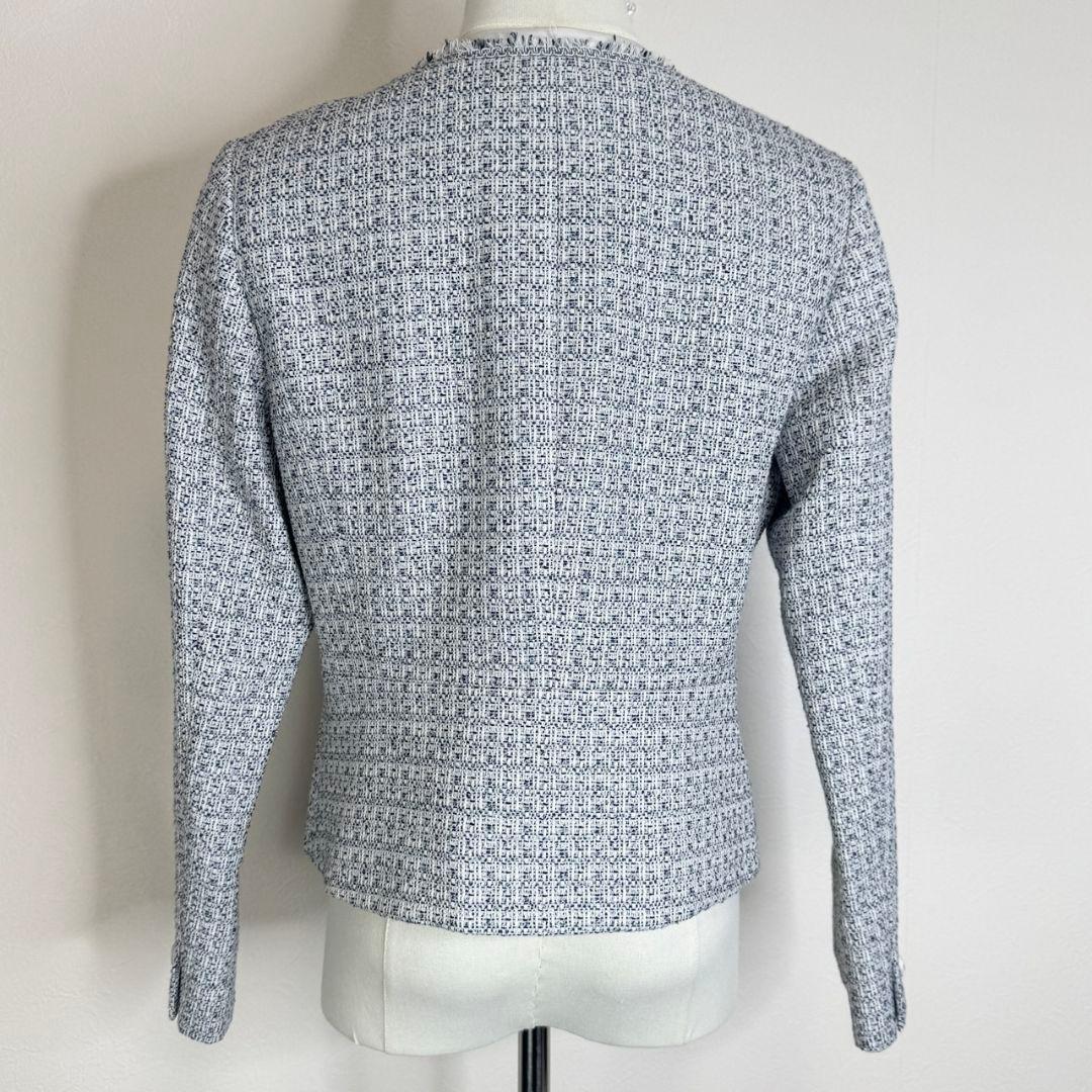 ぴろきちくんになります 23区 ライトシャインツイードノーカラージャケット