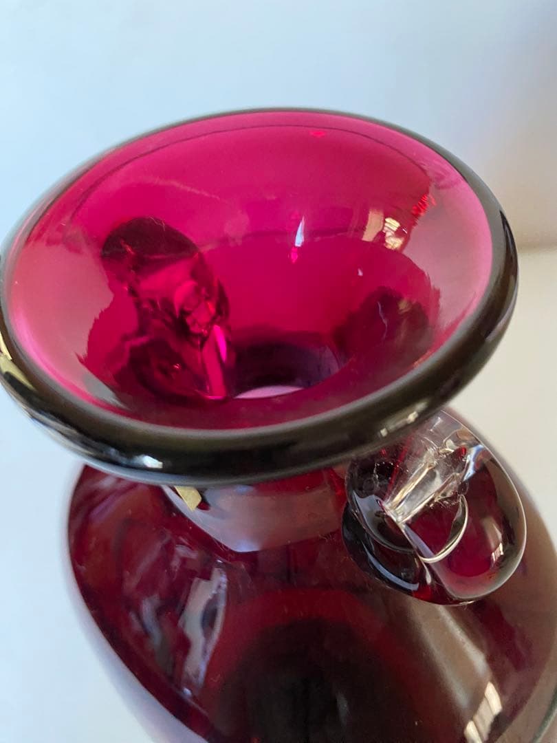 津軽びいどろ　花瓶　ガラス工芸　ハンドメイド　未使用　置物