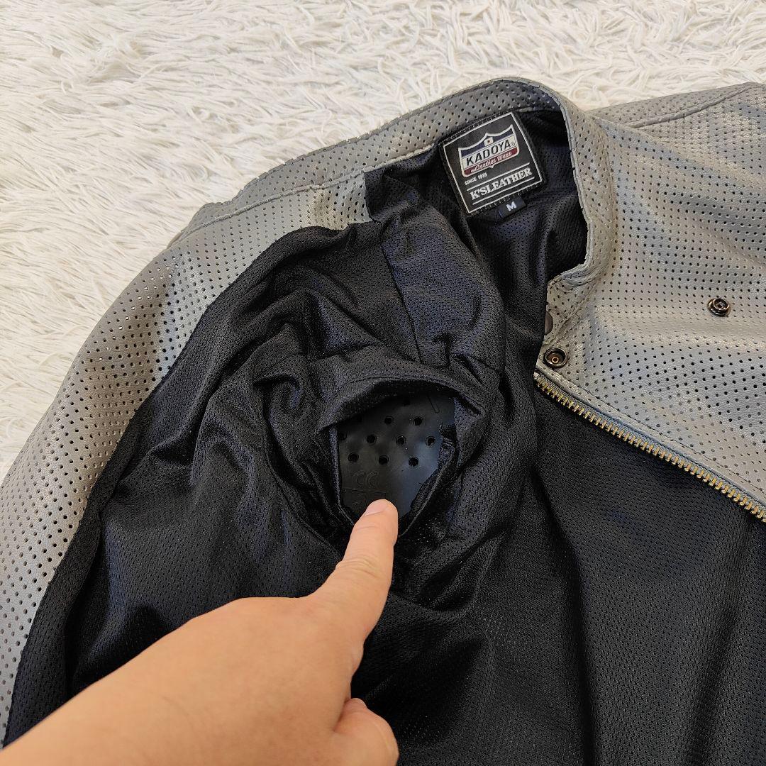 未使用級　カドヤ PL-SW ブラック パンチングレザージャケット Mサイズ