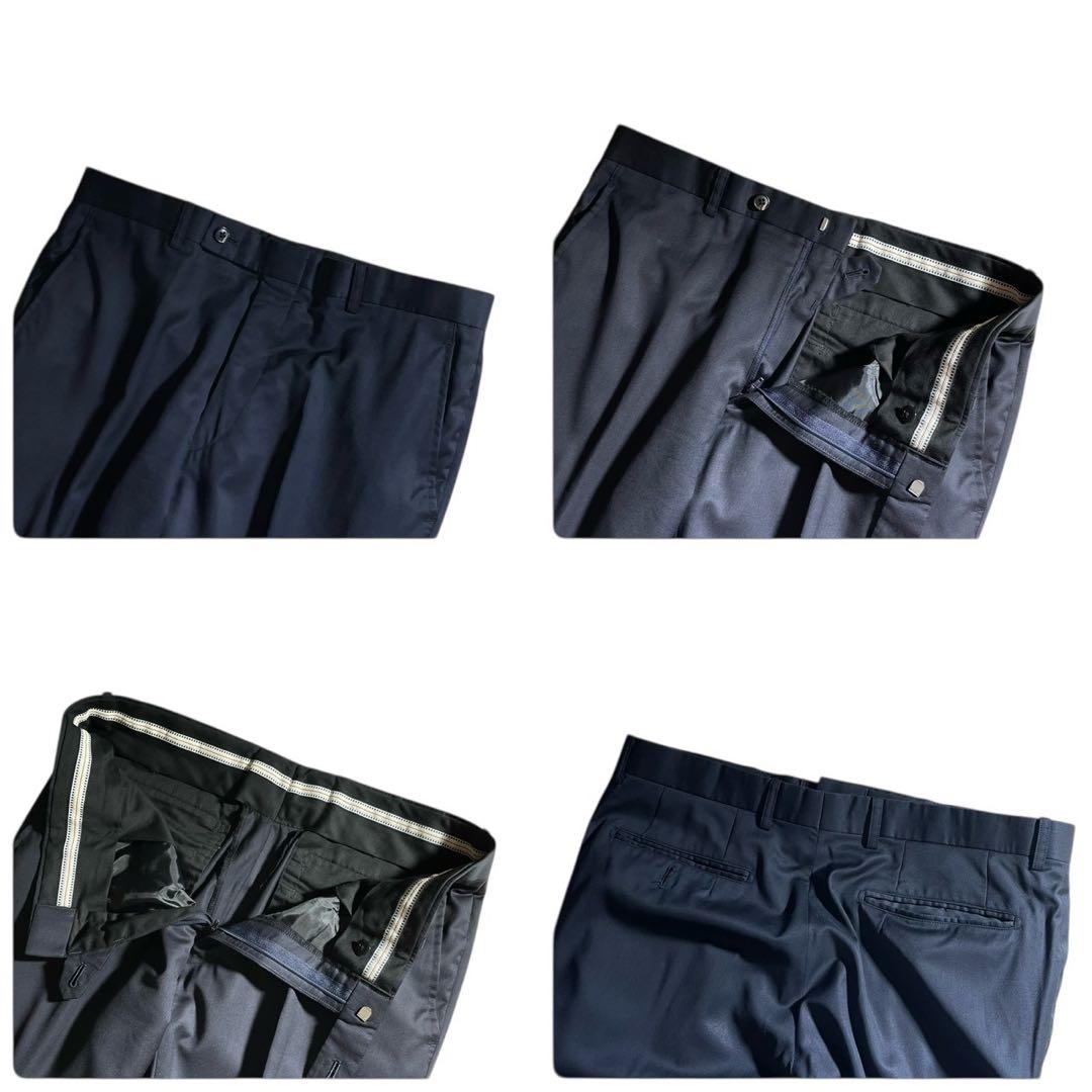 極美品 REDA 3ピース スーツ 裏地蛇柄 ネイビー イタリア生地 水牛ボタン