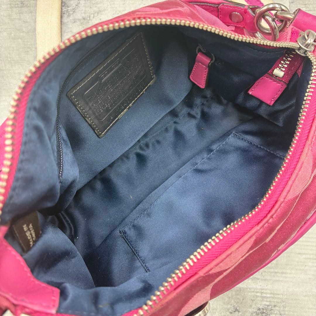 ✨稀少✨美品✨コーチ　ポピー　ショルダーバッグ　2way シグネチャー　ピンク