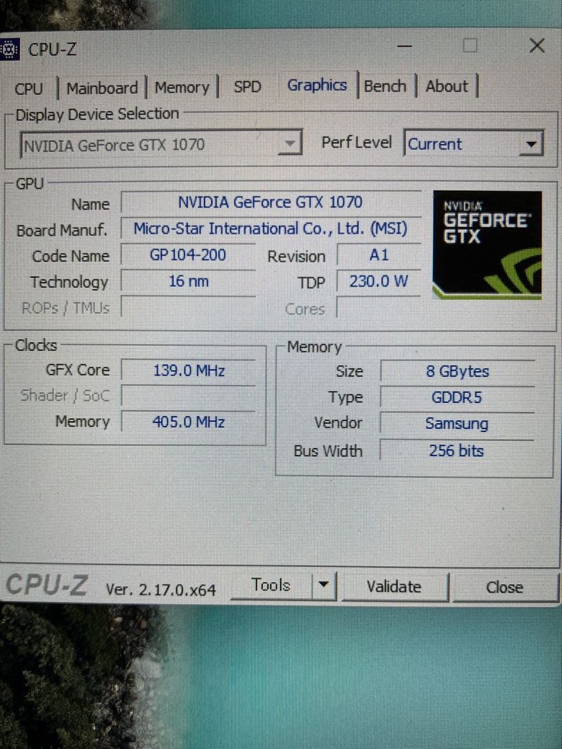 グラフィックボード・グラボ・ビデオカード MSI GeForce GTX 1070 GAMING X 8G