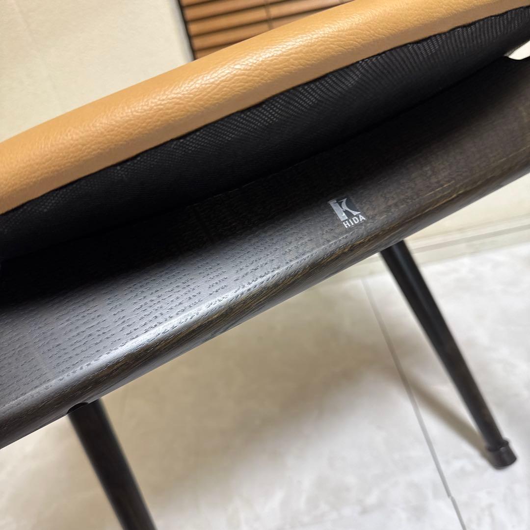 飛騨産業 SEOTO（セオト）飛騨家具 セミアームチェア　張り座 BK