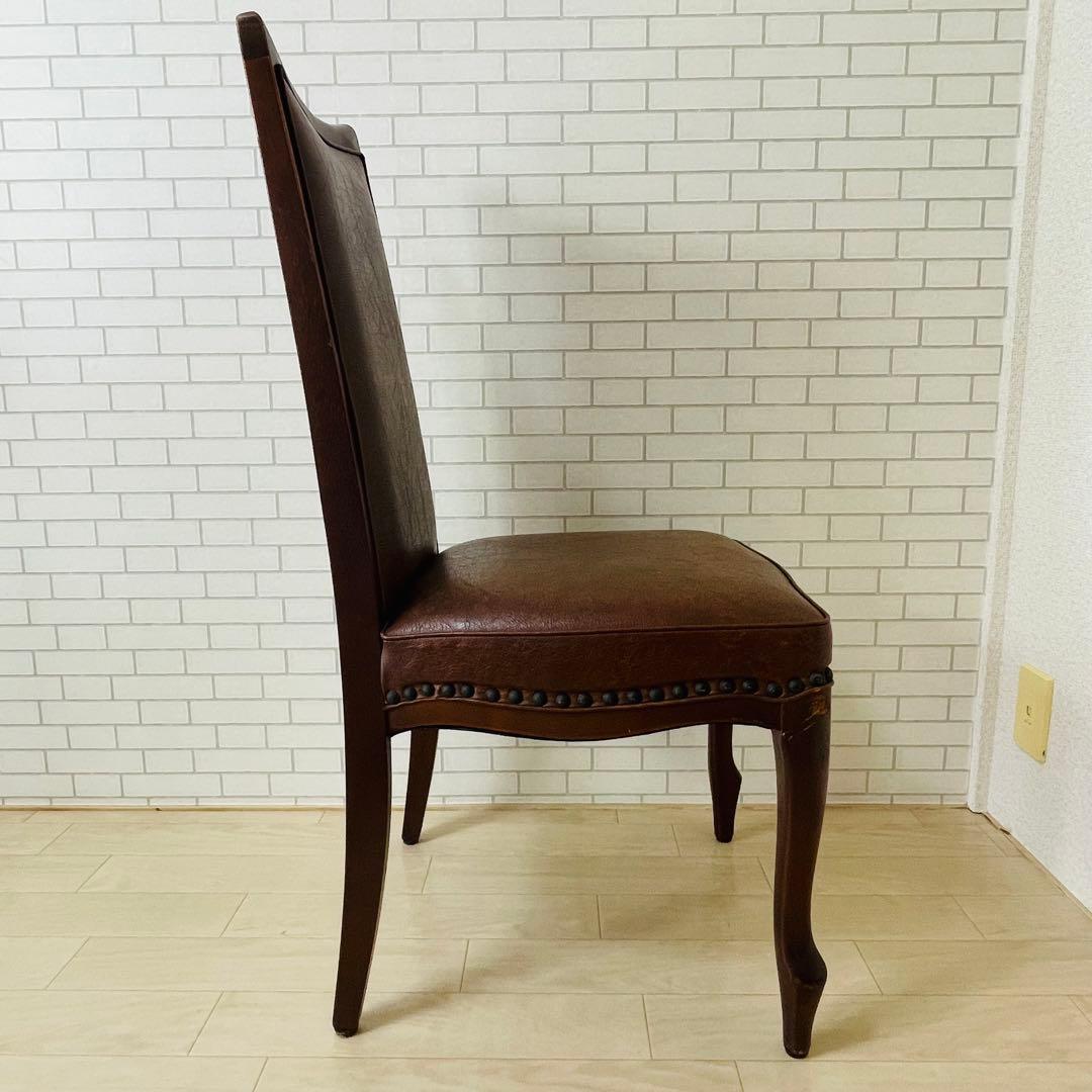 maruni マル二木工 ブラウン ダイニングチェア ベルサイユ 鋲打ち 貴族