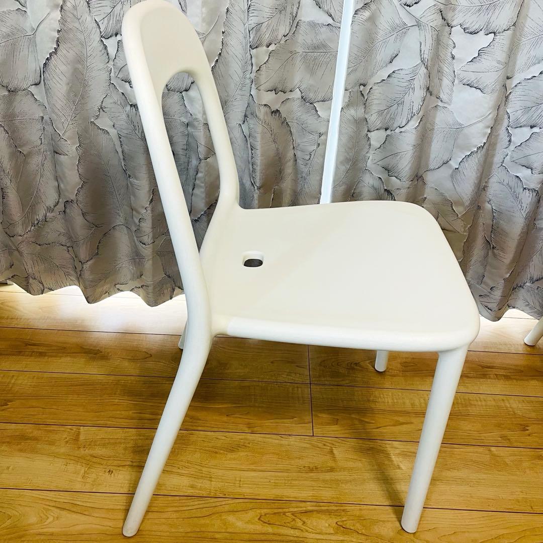廃盤　希少　IKEA URBAN ウルバン　スタッキングチェア 白　2脚セット①