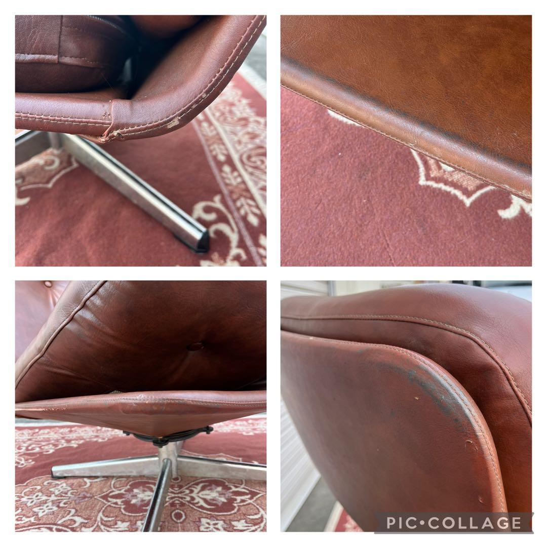 ミッドセンチュリー当時物◾️チトセ ラウンジソファー ラウンジチェア 茶ブラウン