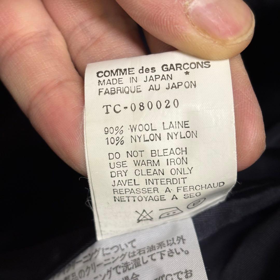 希少　COMME des GARCONS ブラック ウールピーコート　美品