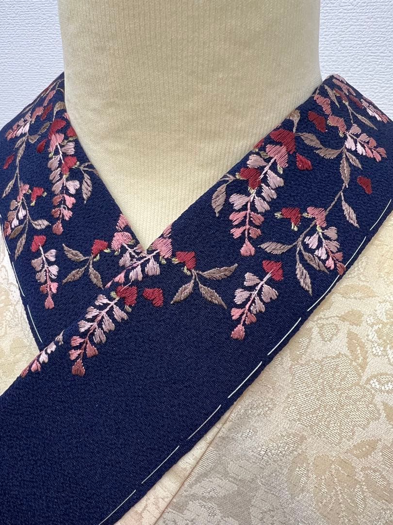 振り袖　フルセット　別誂長襦袢　結婚式　金彩加工　刺繍入り　桜　坂東八十助726