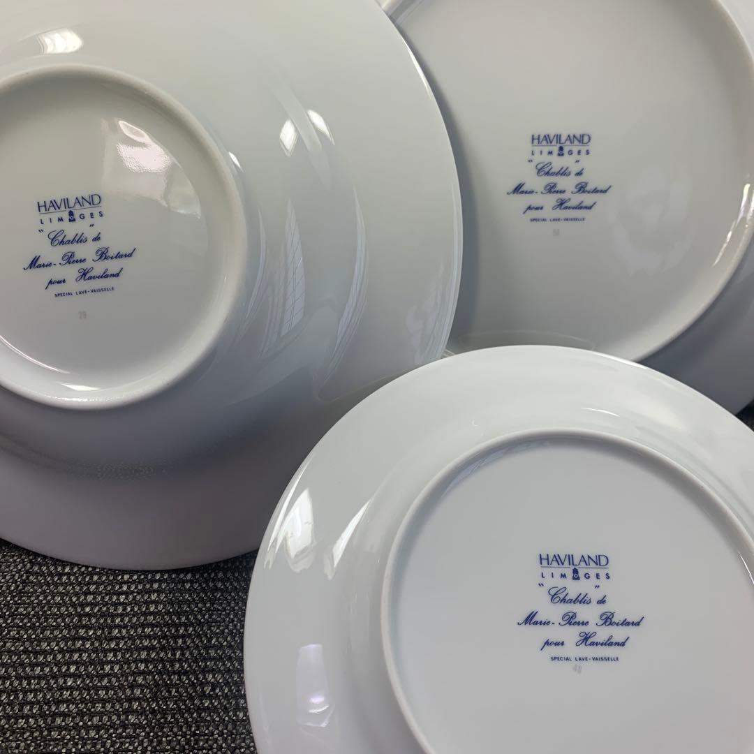 ①　アビランド　シャブリ　スープ　パン　ディナー　プレート　皿　パスタ　シチュー