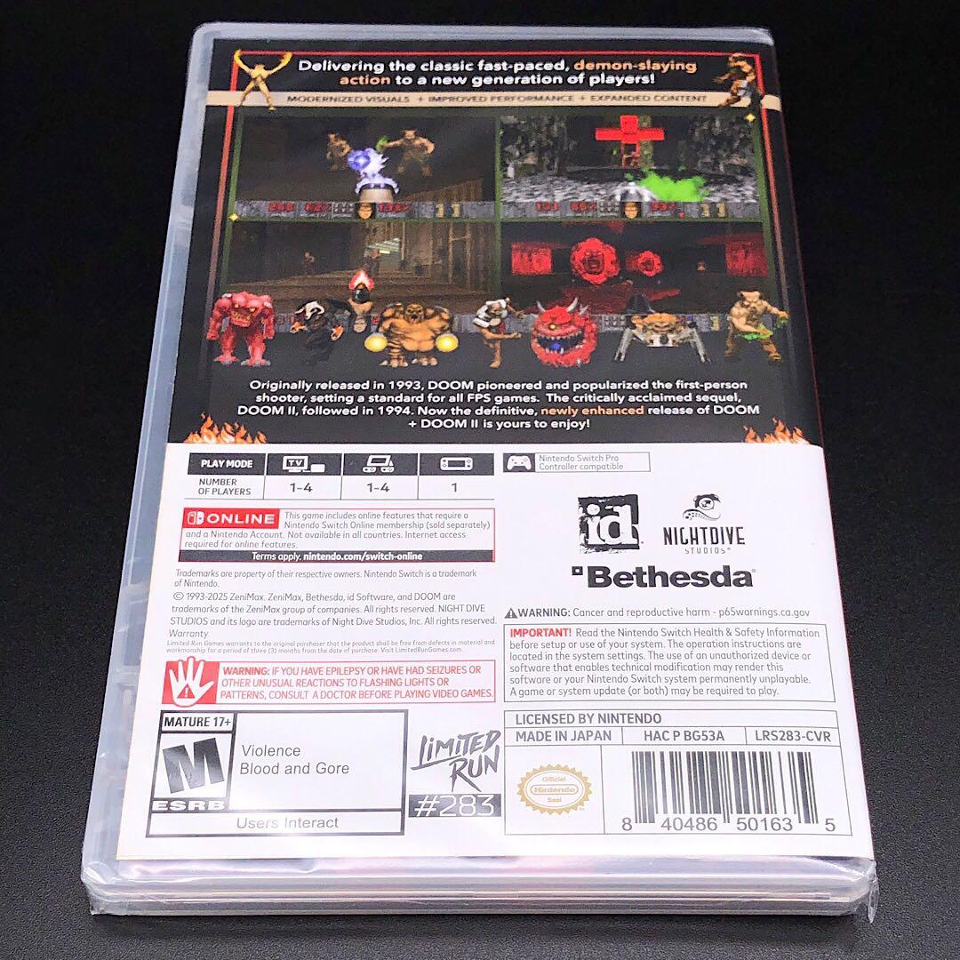 DOOM + DOOM II DOOM 1 + 2 ドゥーム switch