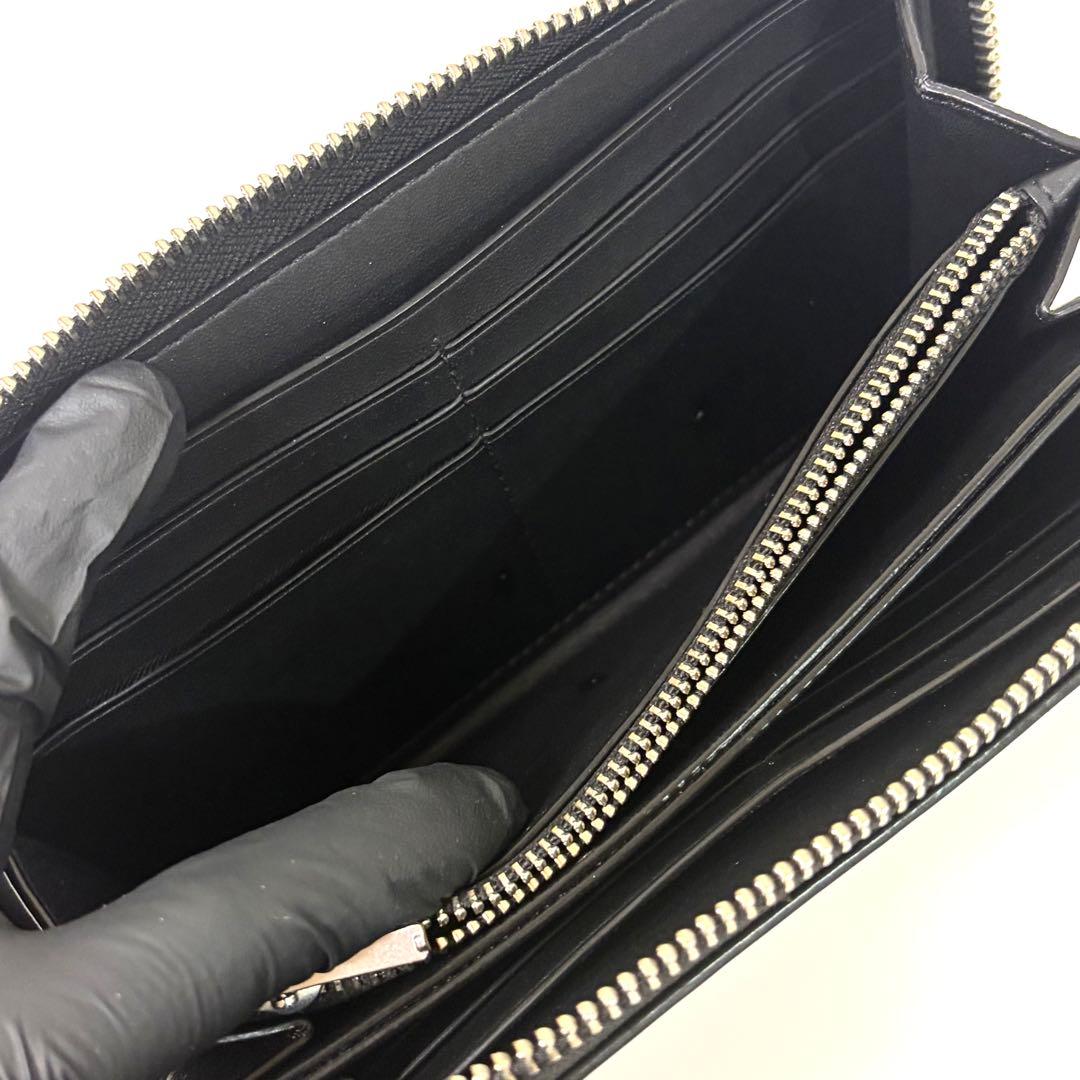 【美品】COACH コーチ 長財布 アコーディオンジップウォレット　ブラック