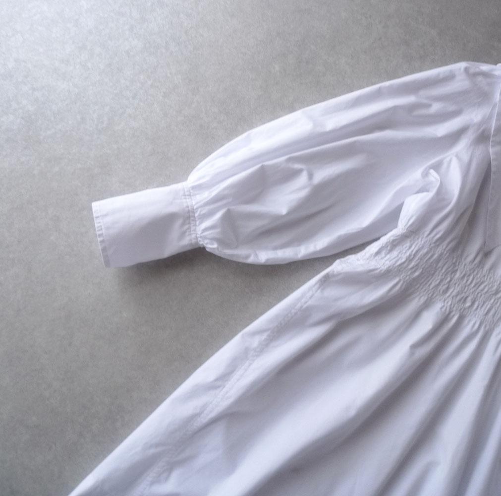 美品 GANNI インド製 ビッグカラーブラウス ミニワンピース ホワイト C