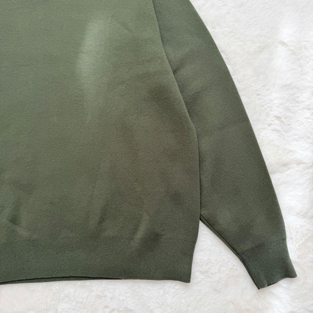 美品✨CABaN コットンカシミヤクルーネックプルオーバー ダークグリーン　M