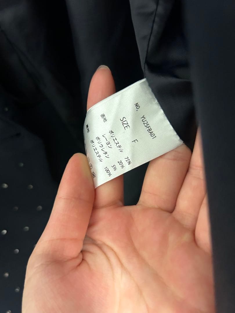 Olu.ラインストーンジャケット ネイビー