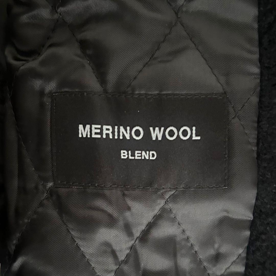 Lookast ノーカラージャケット ツイード ウール 金ボタン S ブラック