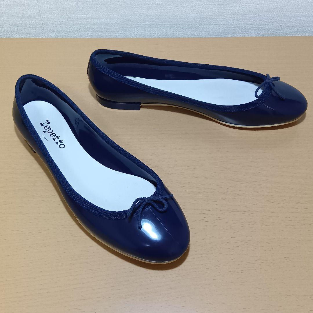 レペット フラットシューズ バレエ レイン サンドリオン ラバー 濃紺 40