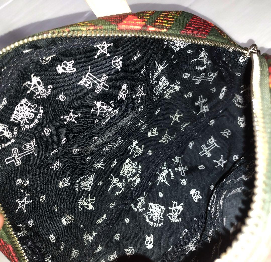 ヒステリックミニ×伊勢丹　ラインストーンロゴミニハンドバッグ　タータンチェック