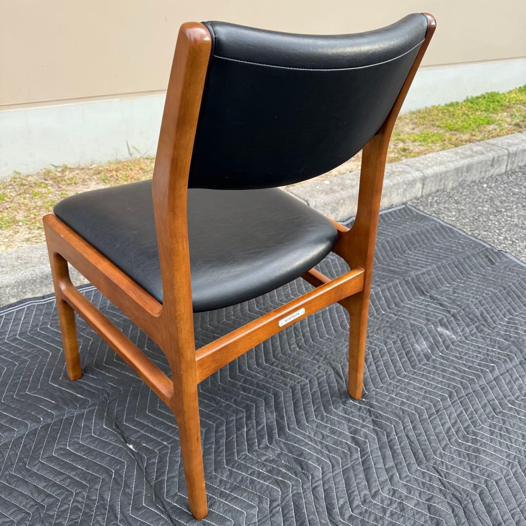 ② カリモク60 プラス　アームレス　ダイニングチェア ブラック ヴィンテージ