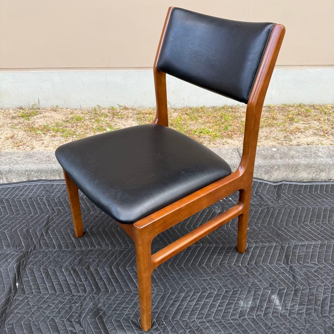 ② カリモク60 プラス　アームレス　ダイニングチェア ブラック ヴィンテージ