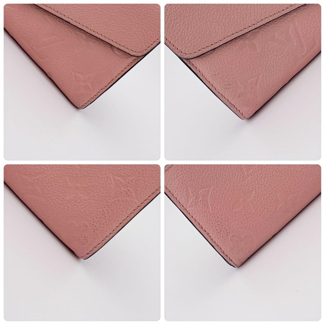 【美品】ルイヴィトン ポルトフォイユ サラ アンプラント 長財布 ピンク