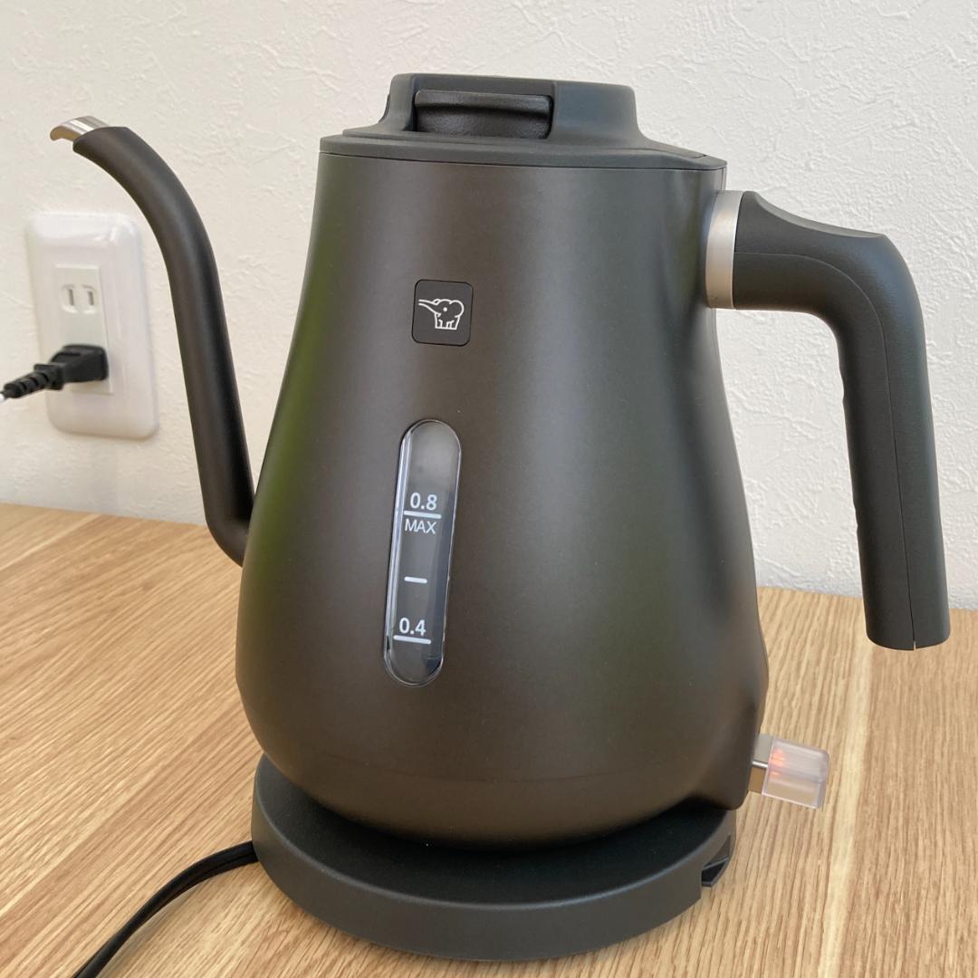 象印マホービン 電気ケトル 0.8L 細口 セピアブラック CK-LA08-BZ