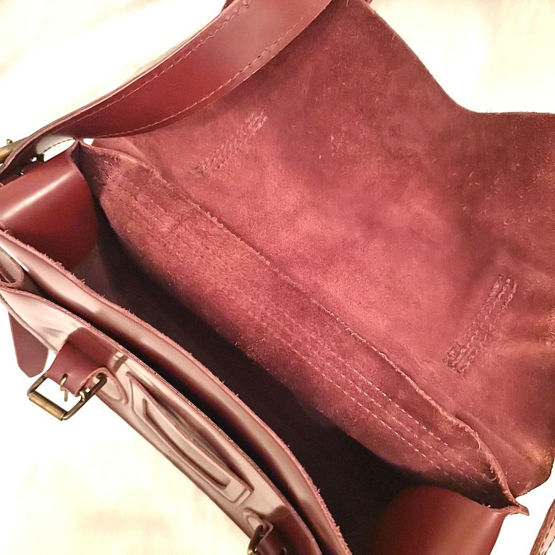 【Dr.Martens】レザーサッチェルバッグ/13インチ/チェリーレッド