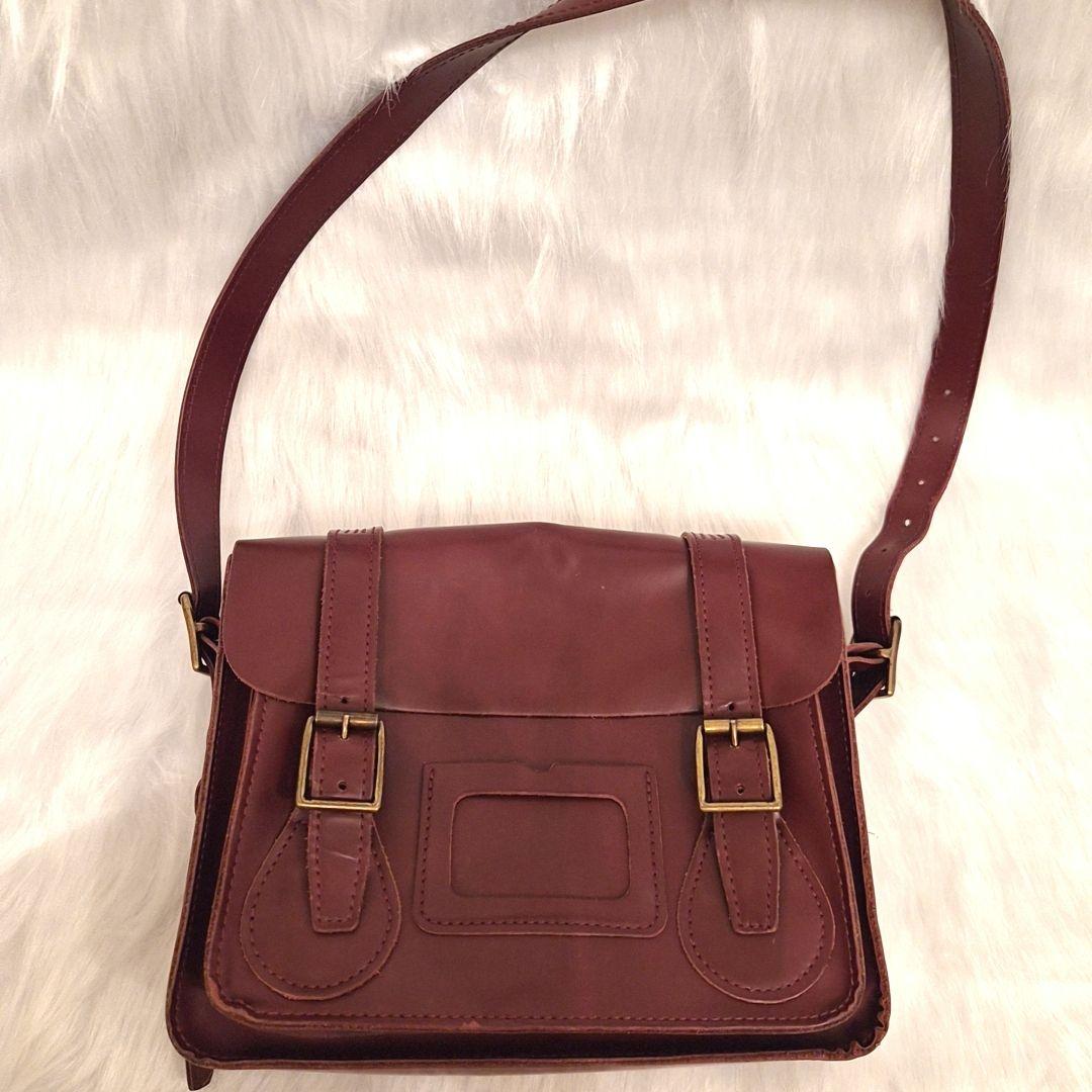 【Dr.Martens】レザーサッチェルバッグ/13インチ/チェリーレッド