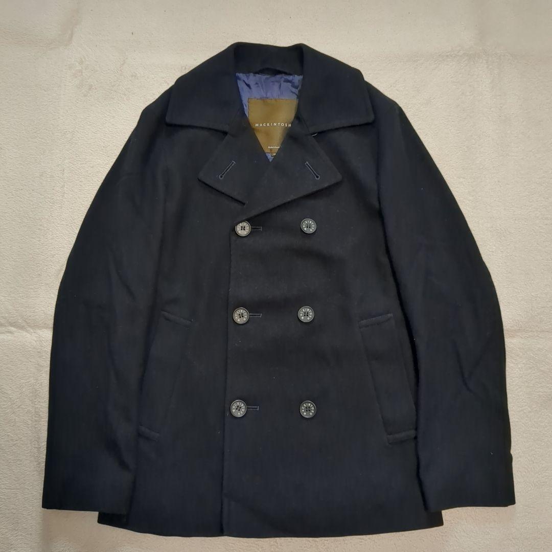 マッキントッシュ メルトンウール ピーコート ネイビー 英国製 36サイズ