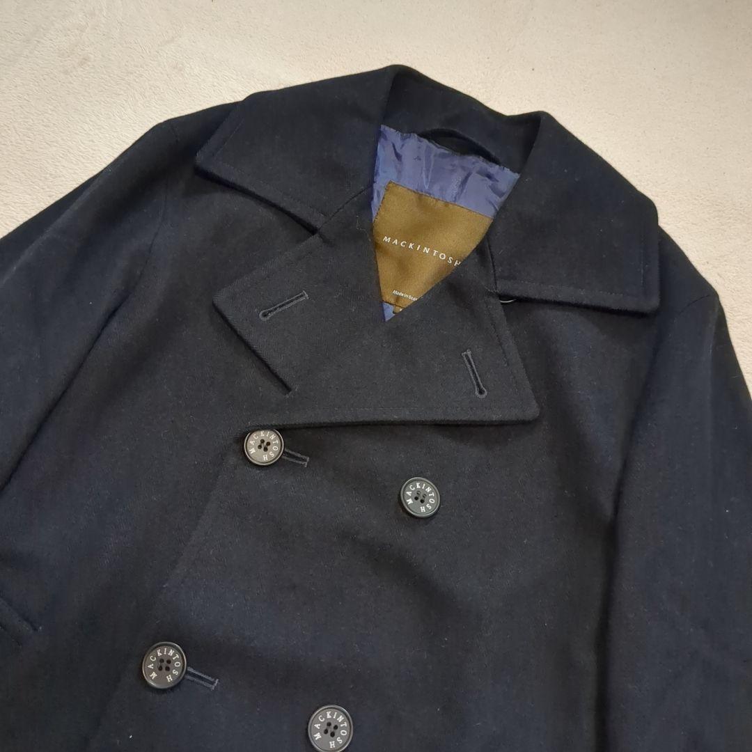 マッキントッシュ メルトンウール ピーコート ネイビー 英国製 36サイズ