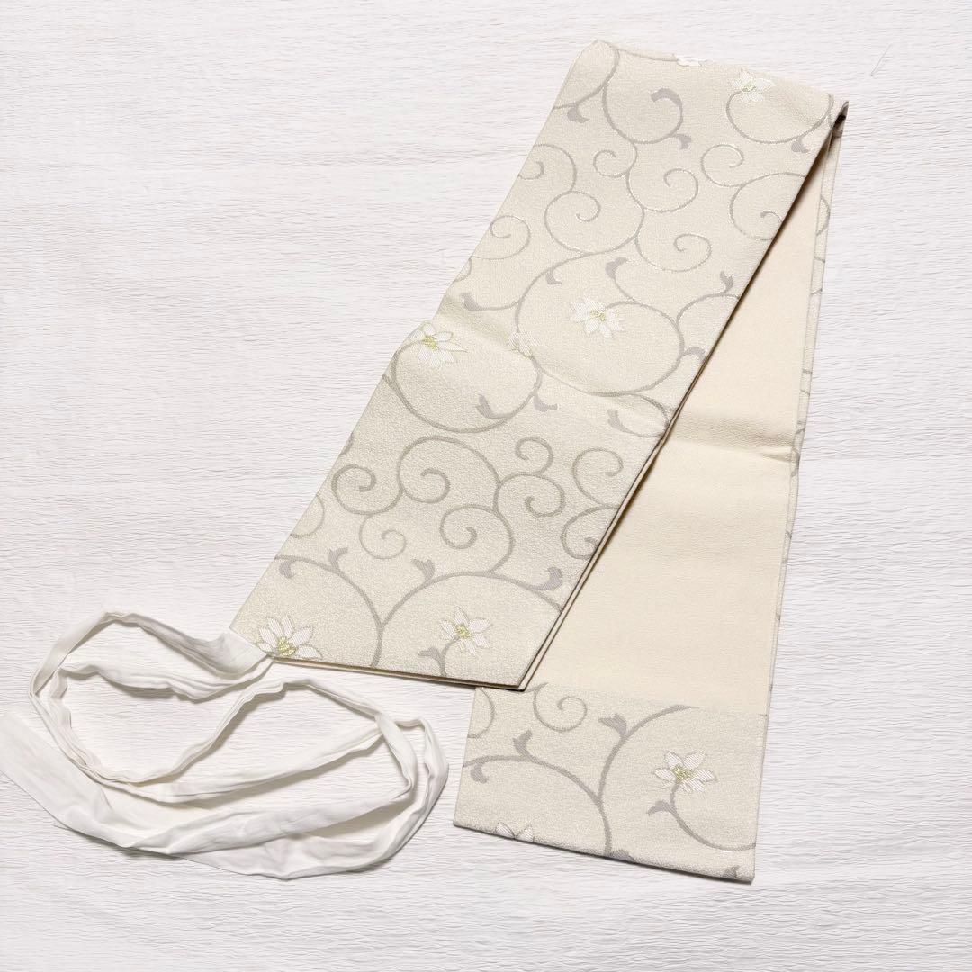 m124 弥栄織物 作り帯 つけ帯 正絹 帯