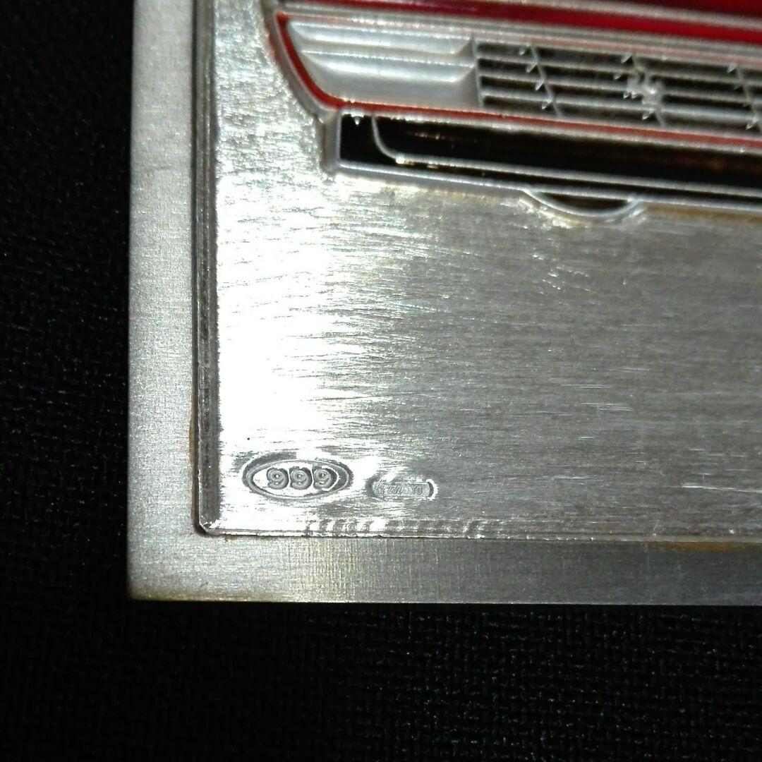 イタリア製。シルバー製。銀製。車のデザインの飾り板。銀のプレート。昔のお品です。